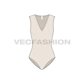 Women's Long V-Neckline Swimsuit