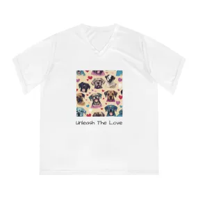 Women's Performance V-Neck T-Shirt- Unleash the Love