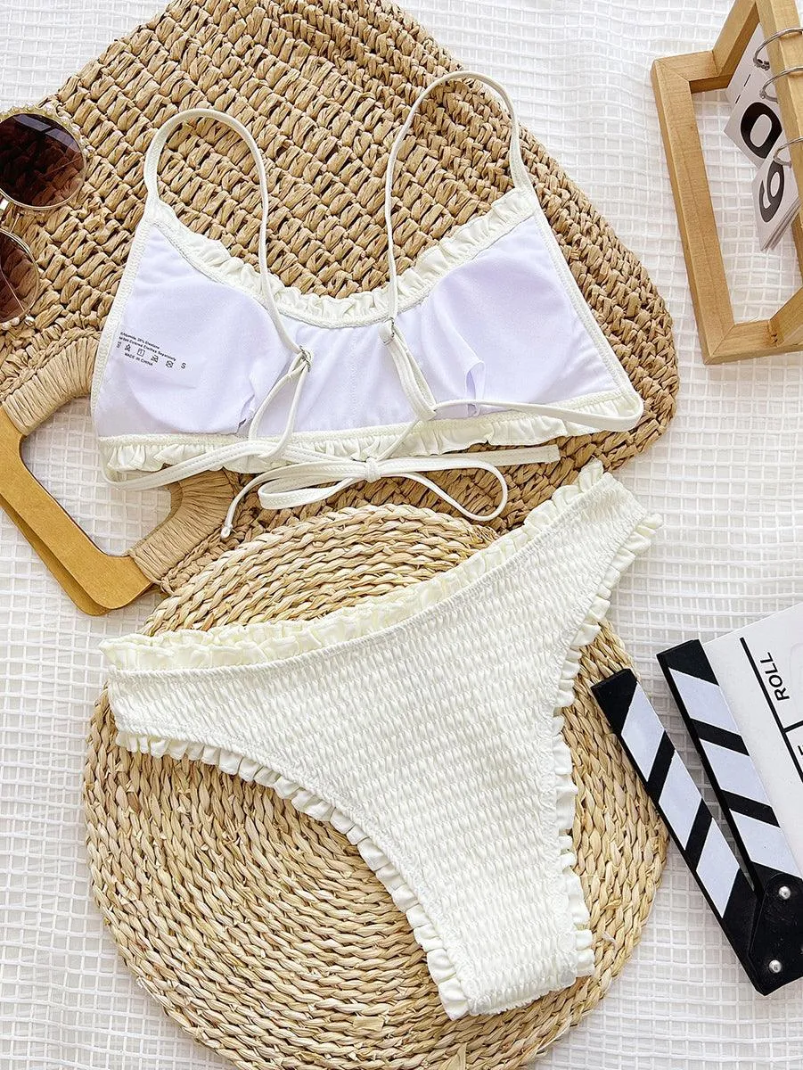 Women's Sexy White Bikini Set - Trend Lace Beachwear