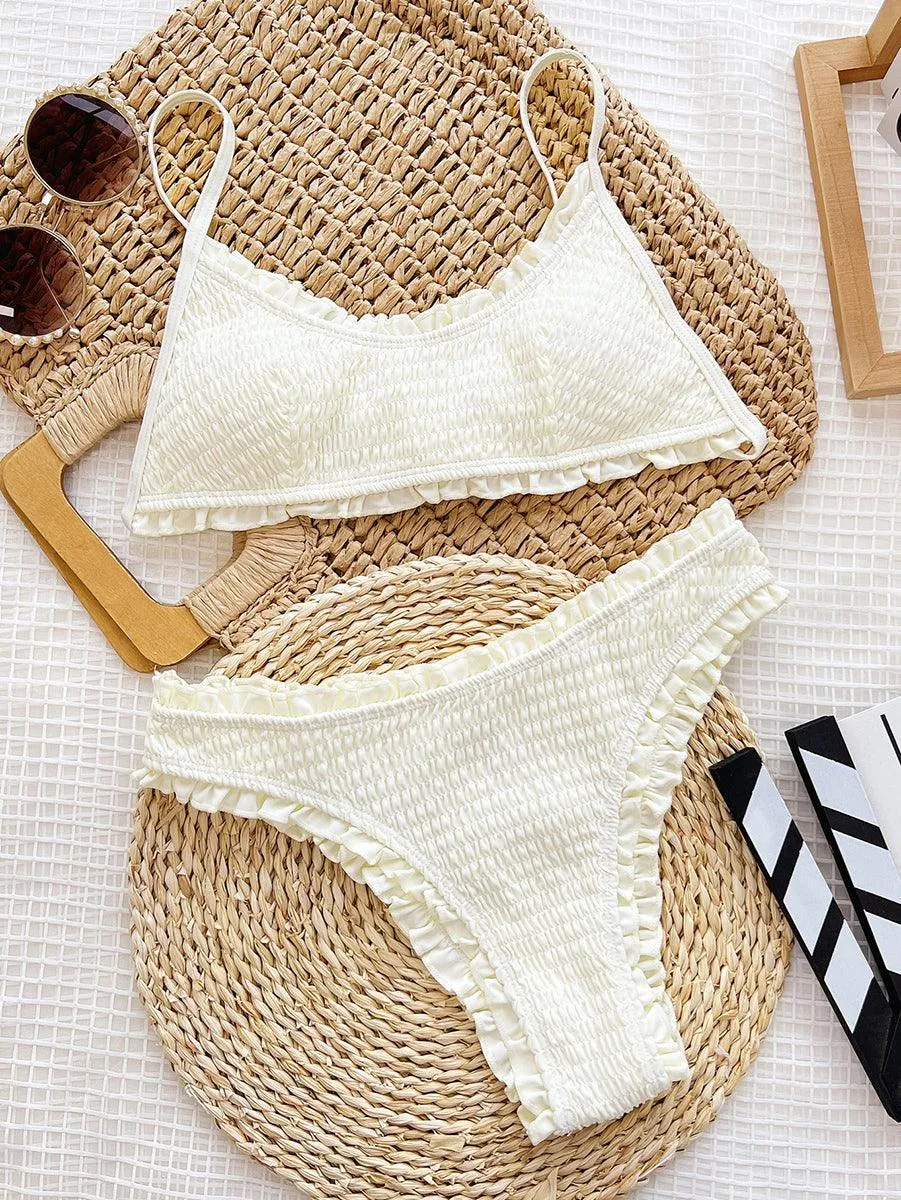 Women's Sexy White Bikini Set - Trend Lace Beachwear