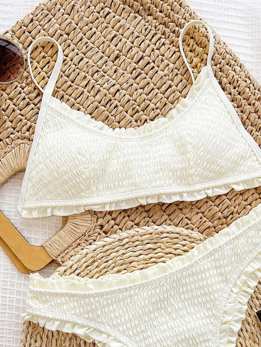 Women's Sexy White Bikini Set - Trend Lace Beachwear