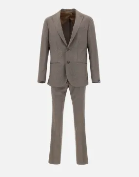 Wool Herringbone Two-Piece Suit