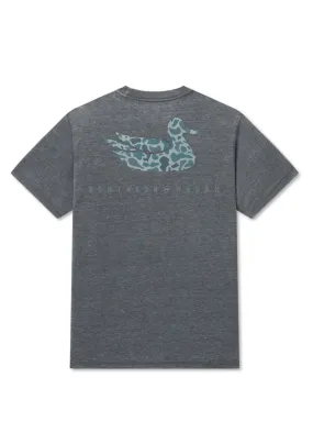 Youth Seawash Tee Retro Duck in Midnight Gray by Southern Marsh