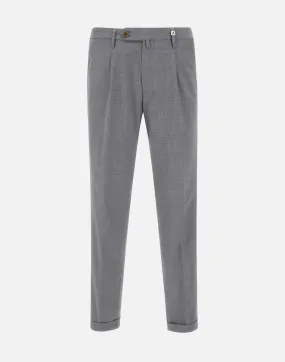 Zeus-P Grey Wool Trousers