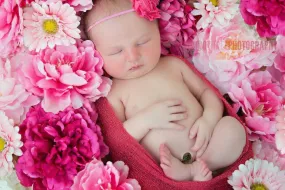 Zinnia Pink Stretch Knit Baby Wrap