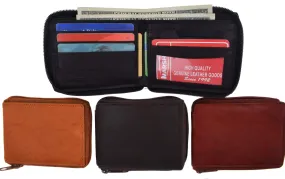 Zip Around Bifold Wallet with Card Slots and Zipped Coin Space for Men 1656 CF