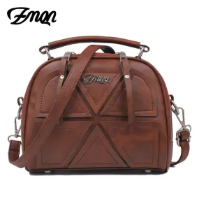 ZMQN Women Messenger Bags Famous Brand 2017 Vintage Retro Women Crossbody Bag Small PU Leather Handbags For Women Splicing A523